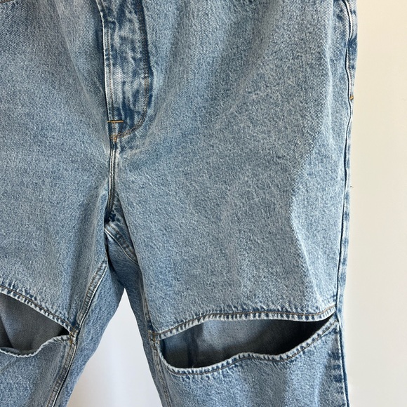 Good American 90s Cutout Slit Jeans Size 16 - Picture 3 of 5